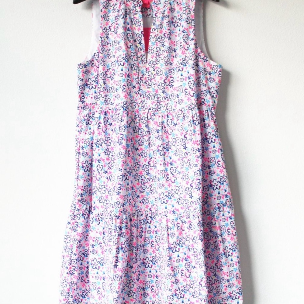 Lilly Pulitzer Womens Novella Tiered Dress Multi Fun Sun Repeat Ditsy Pockets M - Picture 6 of 6